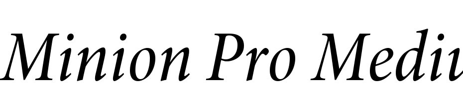 Minion Pro Medium Cond Italic Subhead Font Download Free